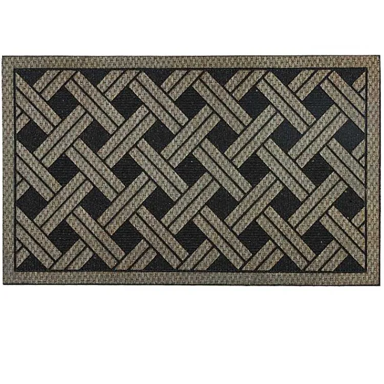 Doormats-Kirklands Home Woven Wicker Pattern Doormat