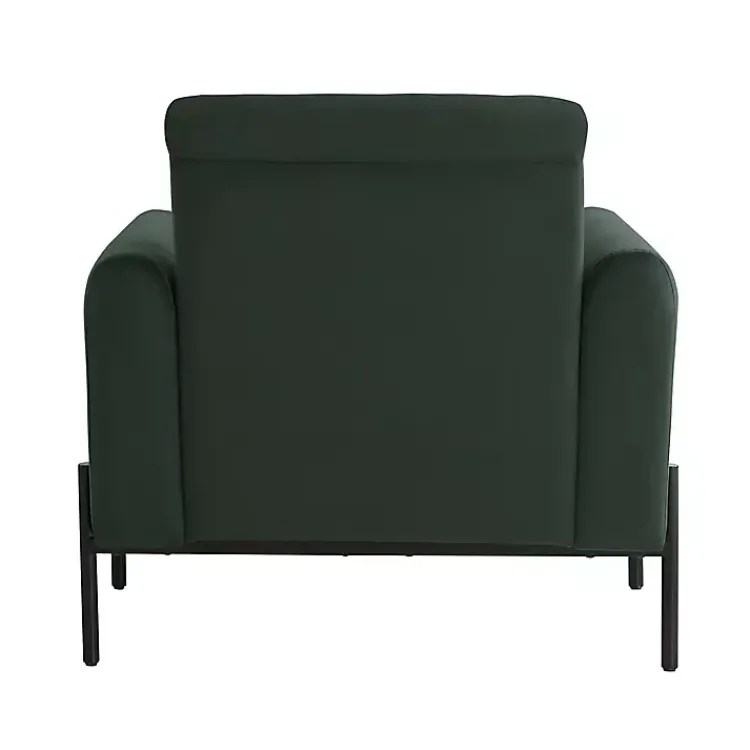 Accent Chairs-Kirklands Home Velvet Upholstered Knox Accent Chair Green