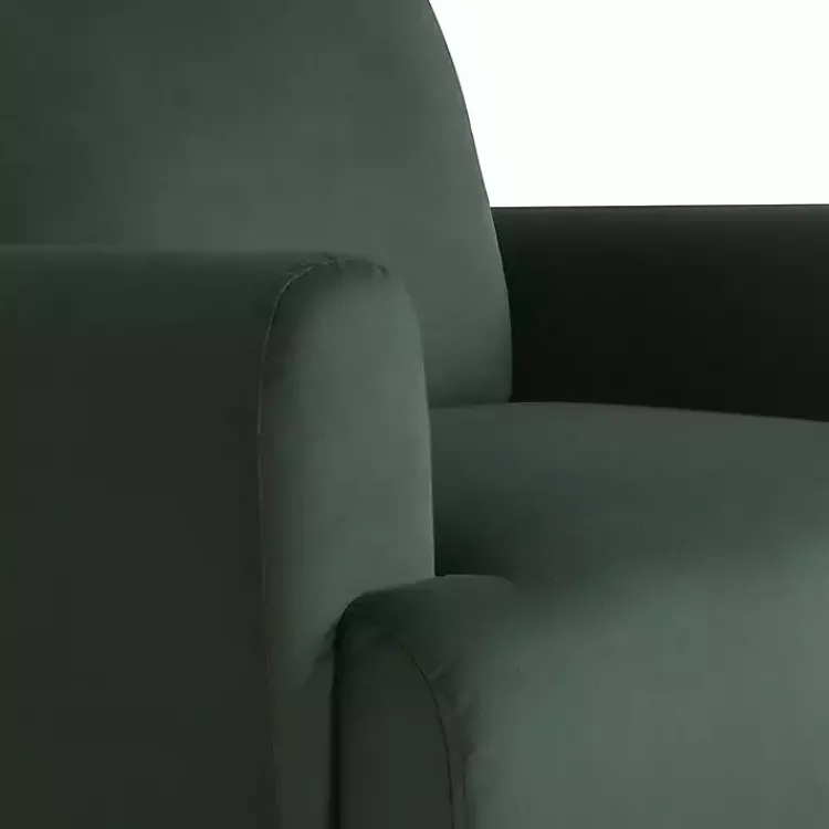 Accent Chairs-Kirklands Home Velvet Upholstered Knox Accent Chair Green