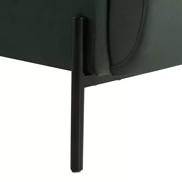 Accent Chairs-Kirklands Home Velvet Upholstered Knox Accent Chair Green