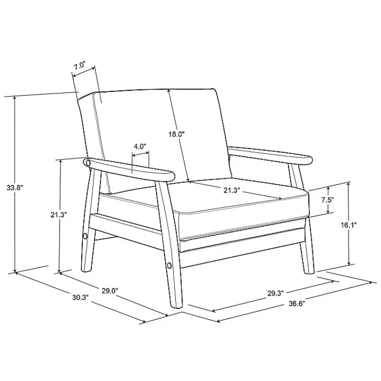 Accent Chairs-Kirklands Home Navy Faux Leather Ambon Accent Chair Blue