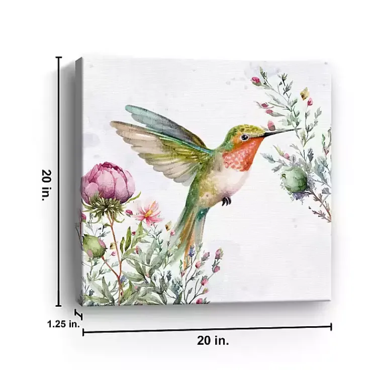 Canvas Art-Kirklands Home Hummingbird Wildflower I Canvas Art Print