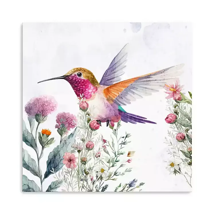 Canvas Art-Kirklands Home Hummingbird Wildflower II Canvas Art Print