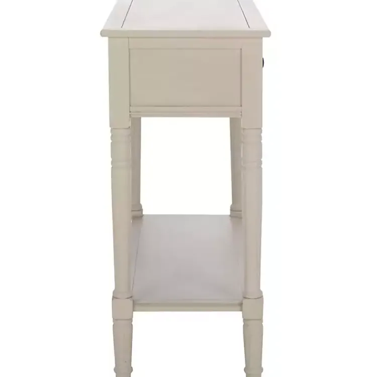 Console Tables-Kirklands Home Vintage 2-Drawer Samantha Console Table Gray