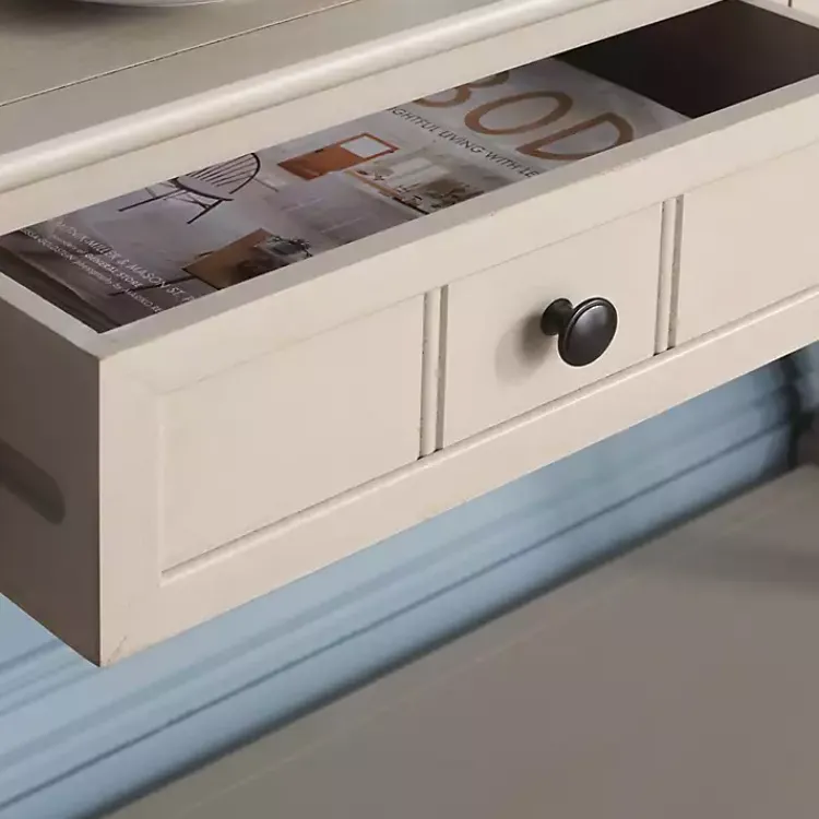 Console Tables-Kirklands Home Vintage 2-Drawer Samantha Console Table Gray