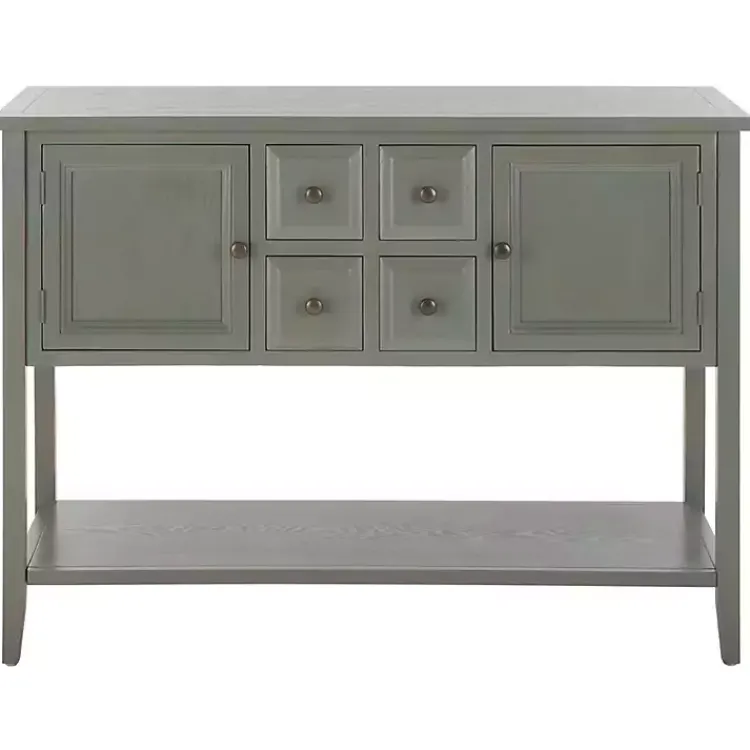 Cabinets & Sideboards-Kirklands Home Rustic 4-Drawer Charlotte Sideboard Gray