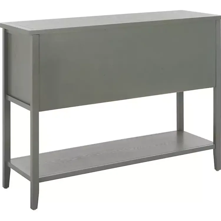 Cabinets & Sideboards-Kirklands Home Rustic 4-Drawer Charlotte Sideboard Gray