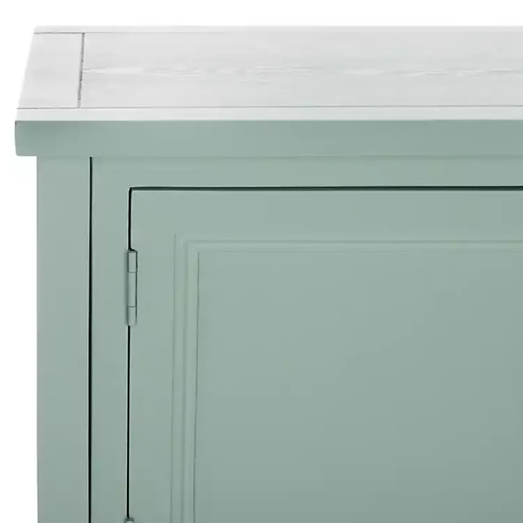 Cabinets & Sideboards-Kirklands Home Seafoam 4-Drawer Charlotte Sideboard Green