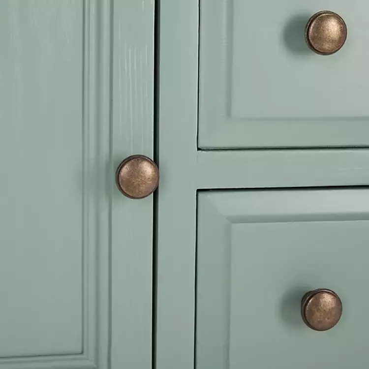 Cabinets & Sideboards-Kirklands Home Seafoam 4-Drawer Charlotte Sideboard Green