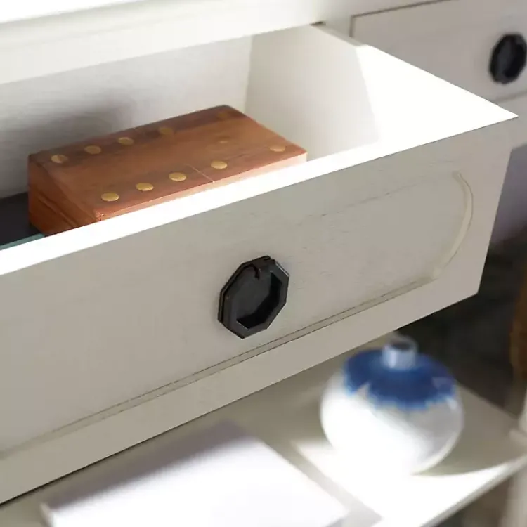 Console Tables-Kirklands Home Wood Allura Console Table White