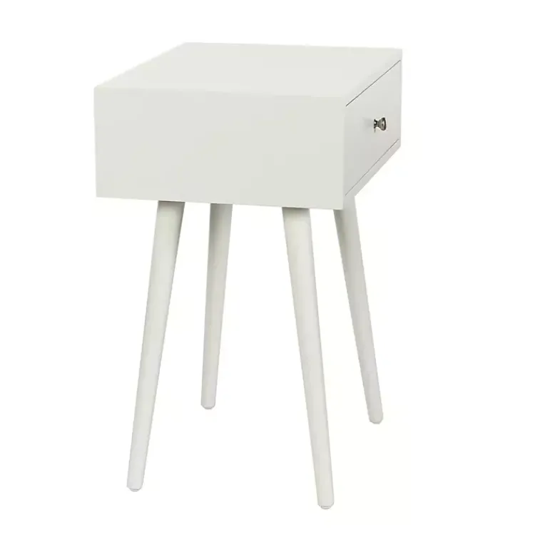 Accent & End Tables-Kirklands Home Wood 1-Drawer Arthur Accent Table White