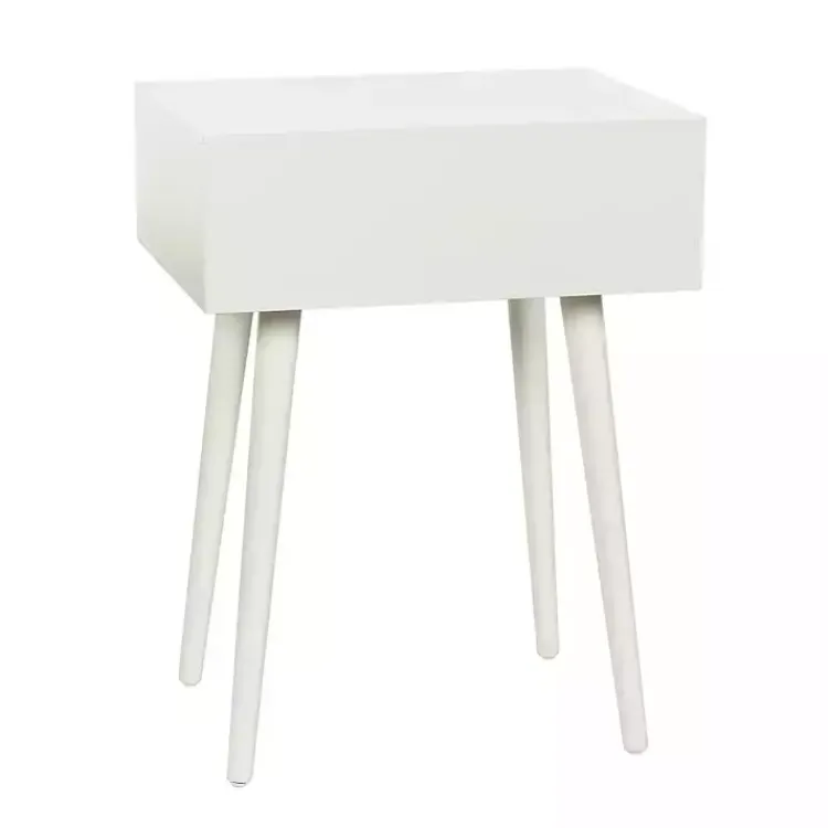 Accent & End Tables-Kirklands Home Wood 1-Drawer Arthur Accent Table White