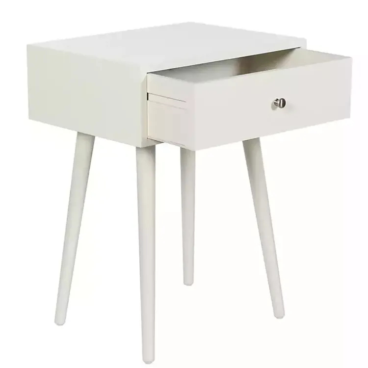 Accent & End Tables-Kirklands Home Wood 1-Drawer Arthur Accent Table White