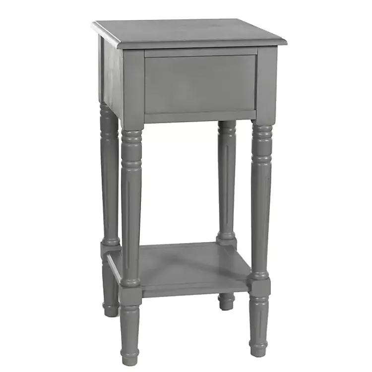 Accent & End Tables-Kirklands Home Wood Square Hampton Accent Table Gray