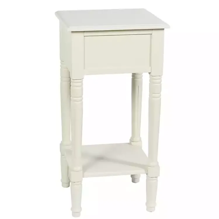 Accent & End Tables-Kirklands Home Wood Square Hampton Accent Table White