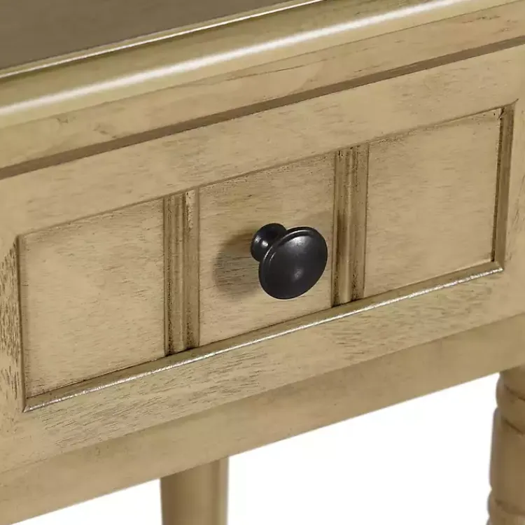 Accent & End Tables-Kirklands Home Natural Wood Square Hampton Accent Table Tan