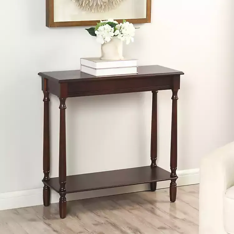 Console Tables-Kirklands Home Antique Wood Rachel Console Table Brown
