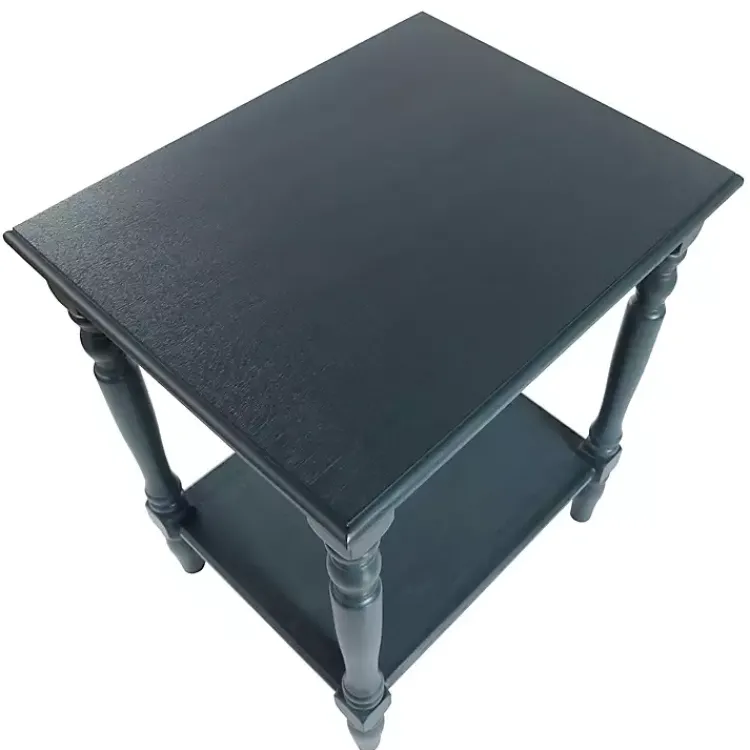 Accent & End Tables-Kirklands Home Navy Wood Sybil Accent Table Blue