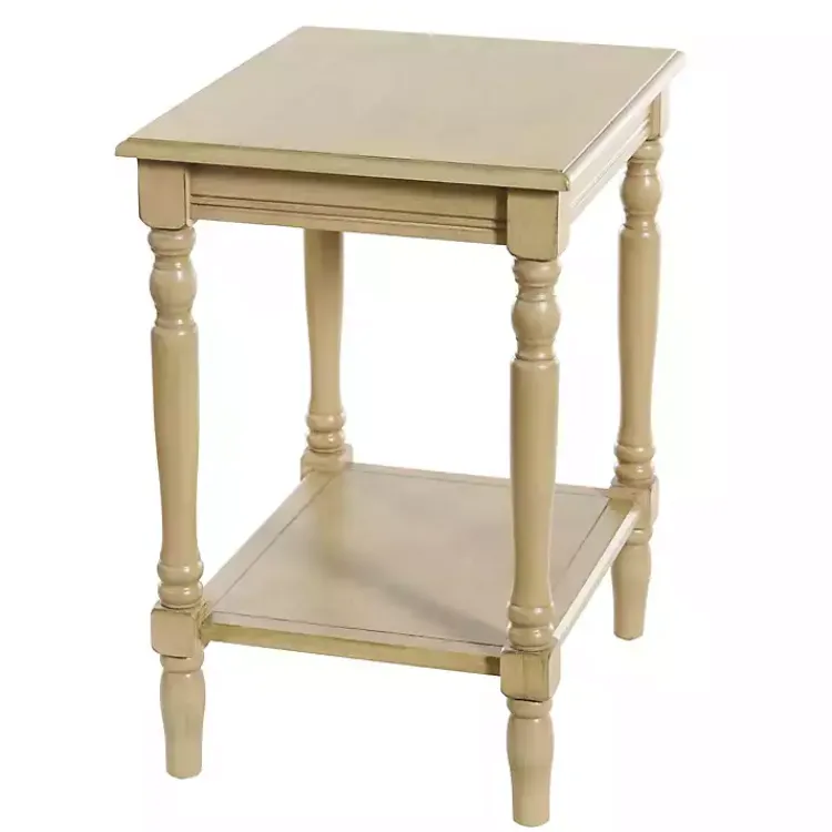 Accent & End Tables-Kirklands Home Natural Wood Sybil Accent Table Tan