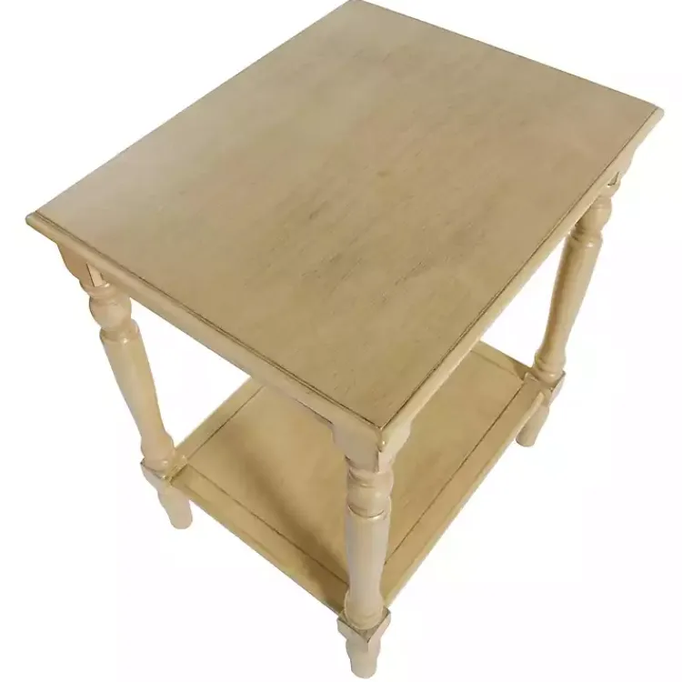Accent & End Tables-Kirklands Home Natural Wood Sybil Accent Table Tan