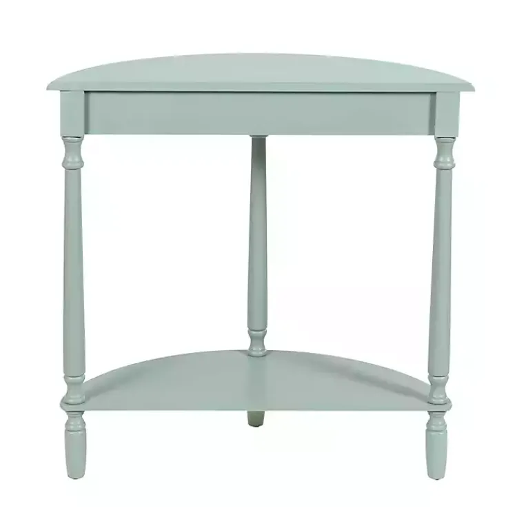 Console Tables-Kirklands Home Light Half Moon Tinslee Console Table Blue