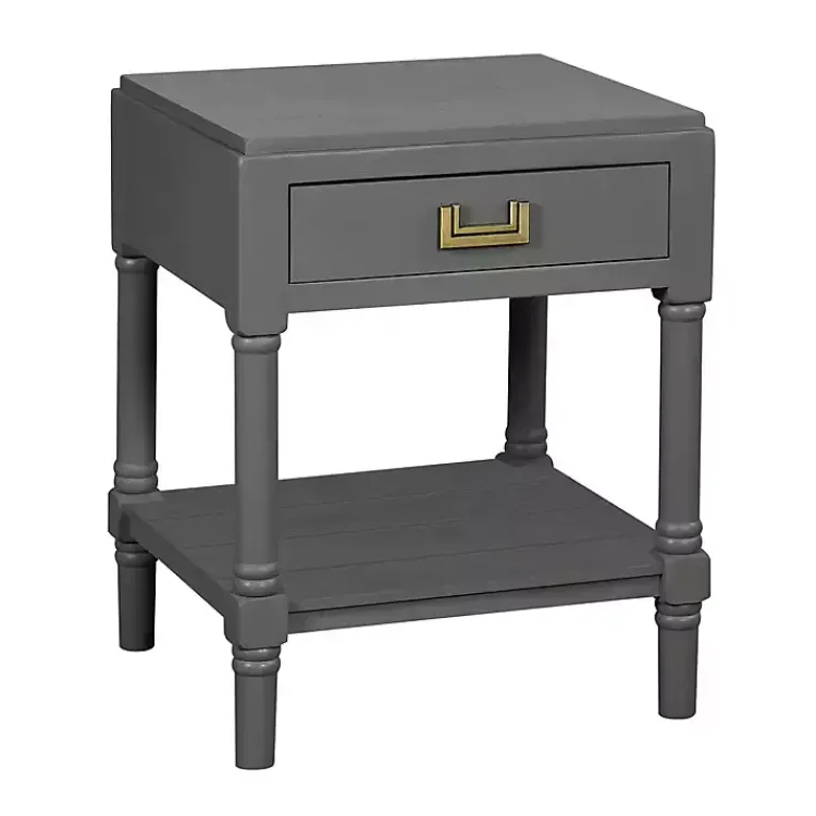 Accent & End Tables-Kirklands Home Wood Layla Accent Table Gray