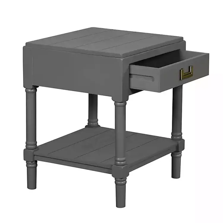 Accent & End Tables-Kirklands Home Wood Layla Accent Table Gray