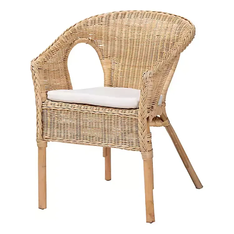 Dining Chairs-Kirklands Home Natural Rat Abbey Dining Chair Tan