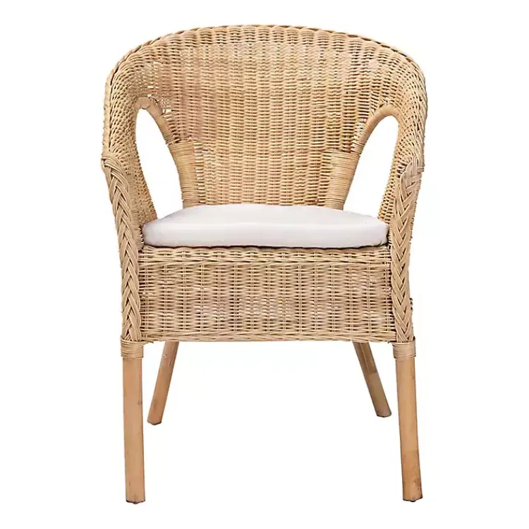 Dining Chairs-Kirklands Home Natural Rat Abbey Dining Chair Tan