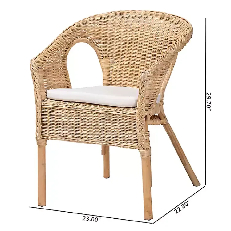 Dining Chairs-Kirklands Home Natural Rat Abbey Dining Chair Tan