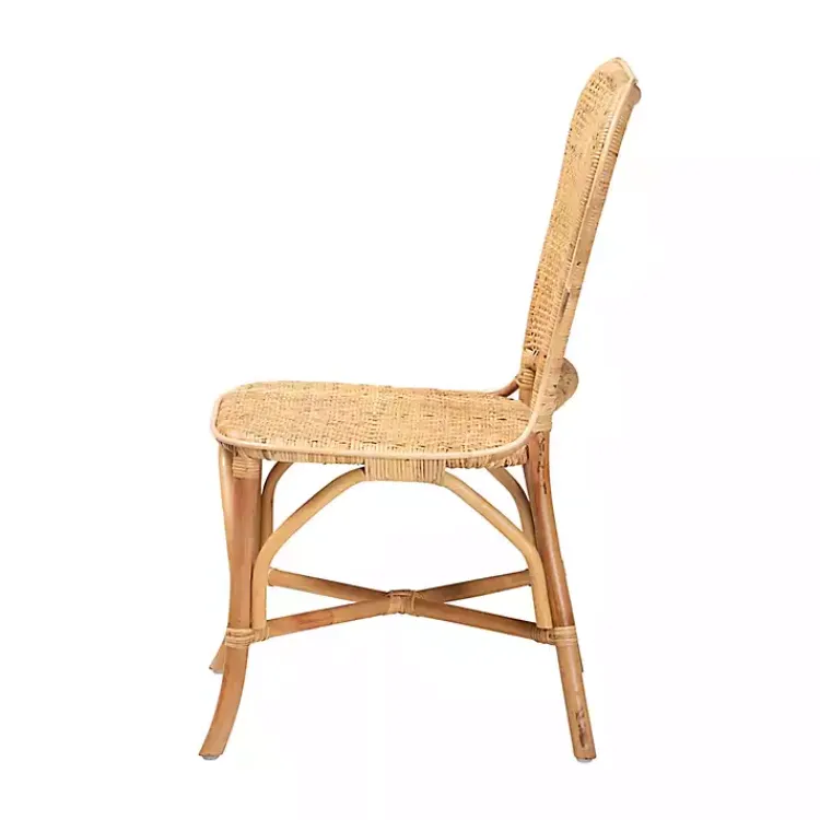 Dining Chairs-Kirklands Home Natural Rat Woven Irene Dining Chair Tan