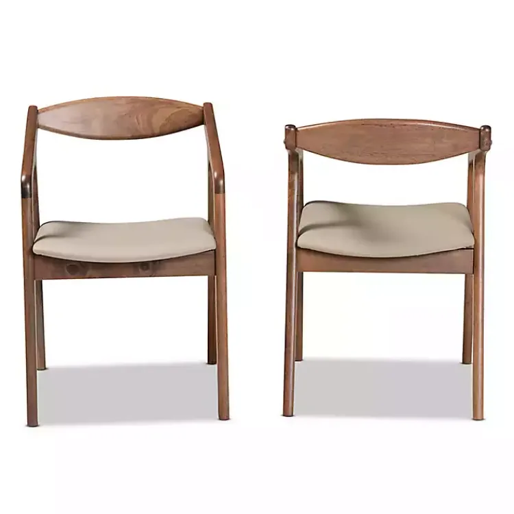 Dining Chairs-Kirklands Home Faux Leather Harland Dining Chairs, Set of 2 Gray