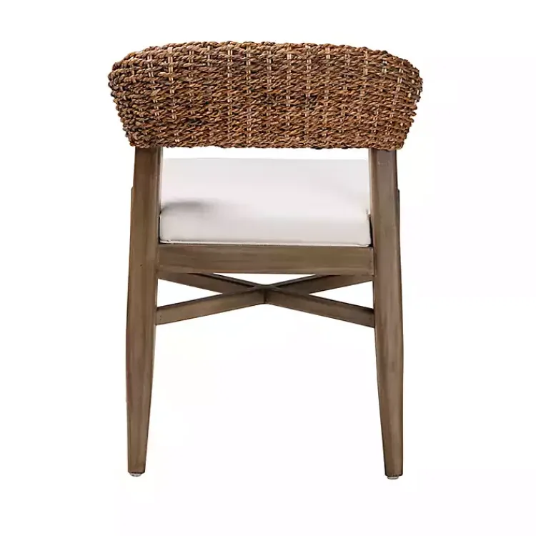 Dining Chairs-Kirklands Home Woven Rattan Modern Bohemian Dining Chair White