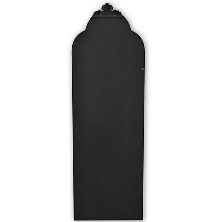 Full Length & Floor Mirrors-Kirklands Home Everlaine Modern Victorian Leaner Mirror Black
