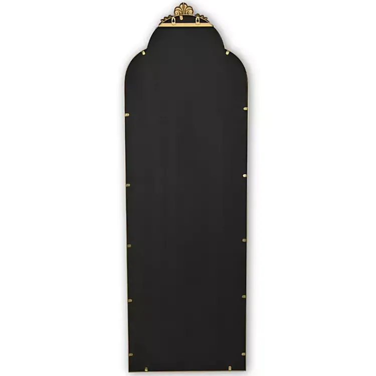 Full Length & Floor Mirrors-Kirklands Home Everlaine Modern Victorian Leaner Mirror Gold
