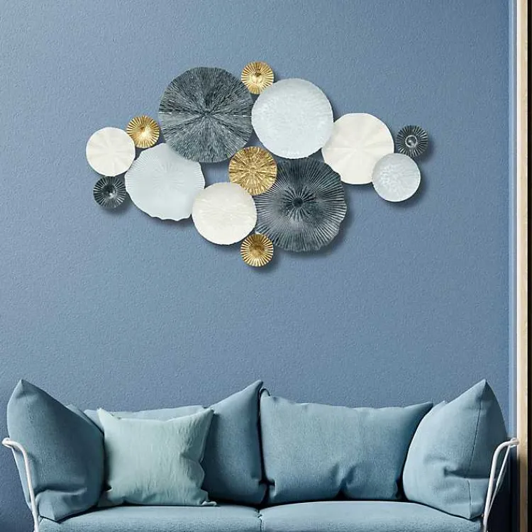 Wall Plaques-Kirklands Home Multicolor Round Panel Sasha Wall Plaque