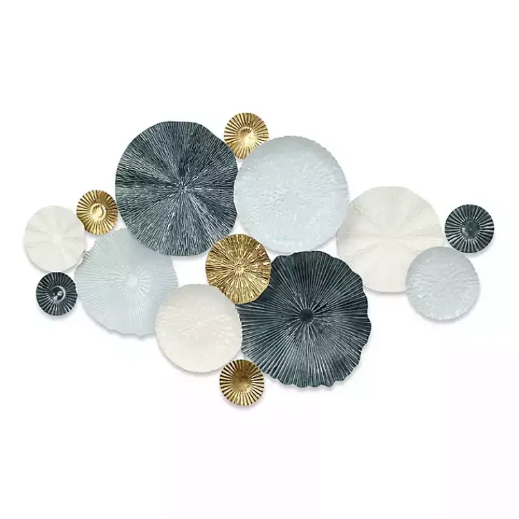 Wall Plaques-Kirklands Home Multicolor Round Panel Sasha Wall Plaque