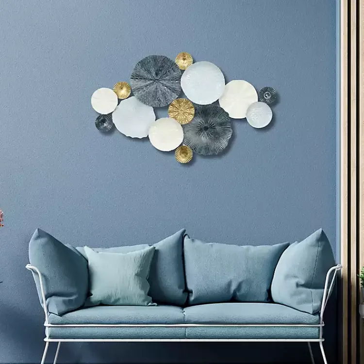 Wall Plaques-Kirklands Home Multicolor Round Panel Sasha Wall Plaque