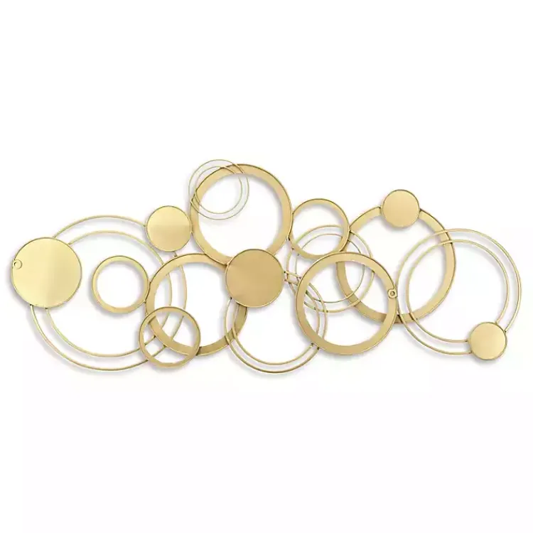 Wall Plaques-Kirklands Home Gold and Silver Metal Multi Ring Wall Plaque