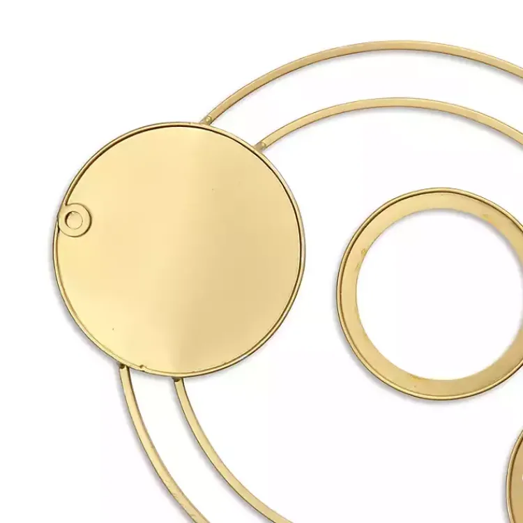 Wall Plaques-Kirklands Home Gold and Silver Metal Multi Ring Wall Plaque