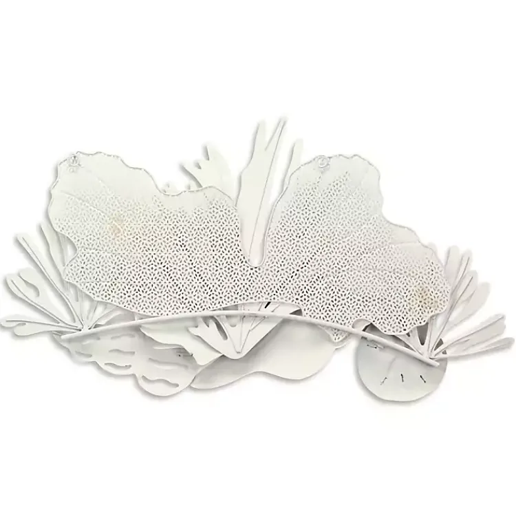 Wall Plaques-Kirklands Home Blue Metal Reef and Shell Wall Plaque