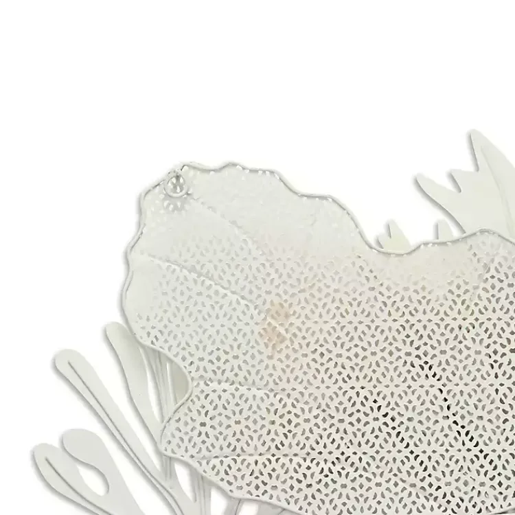 Wall Plaques-Kirklands Home Blue Metal Reef and Shell Wall Plaque