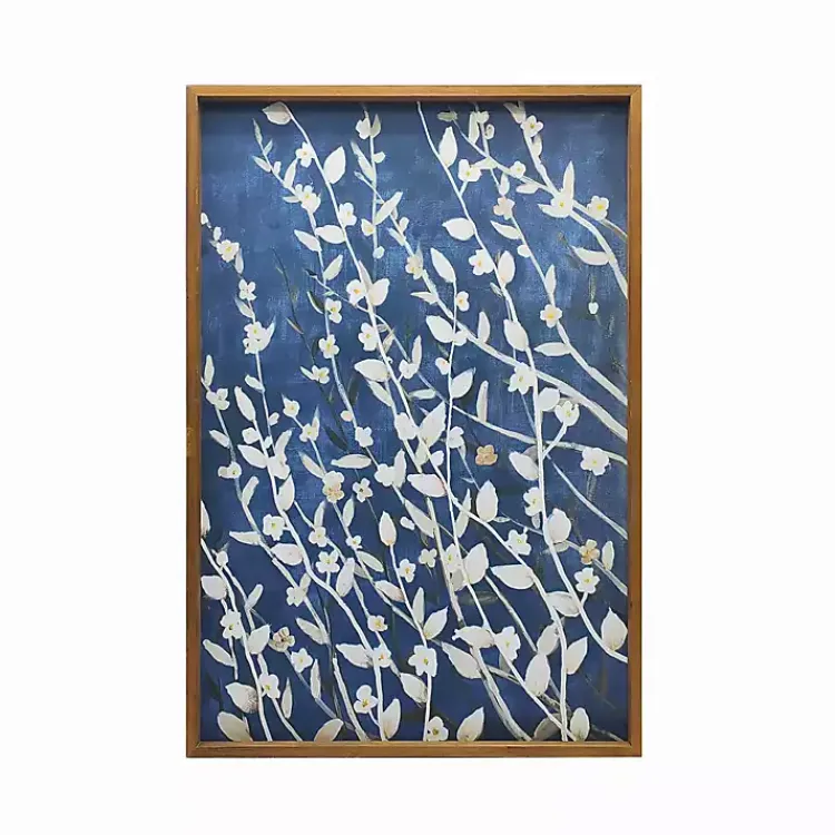 Canvas Art-Kirklands Home Azure Blooms Framed Canvas Art Print