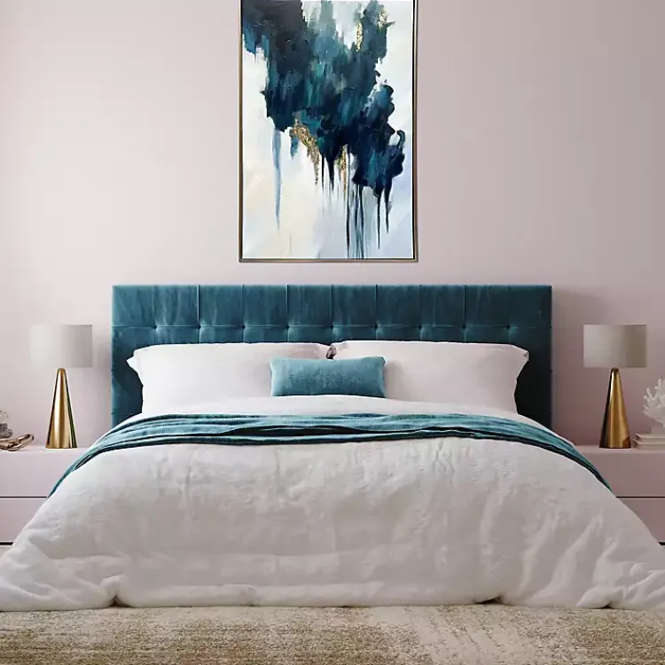 Canvas Art-Kirklands Home Turquoise Glimmer Framed Canvas Art Print