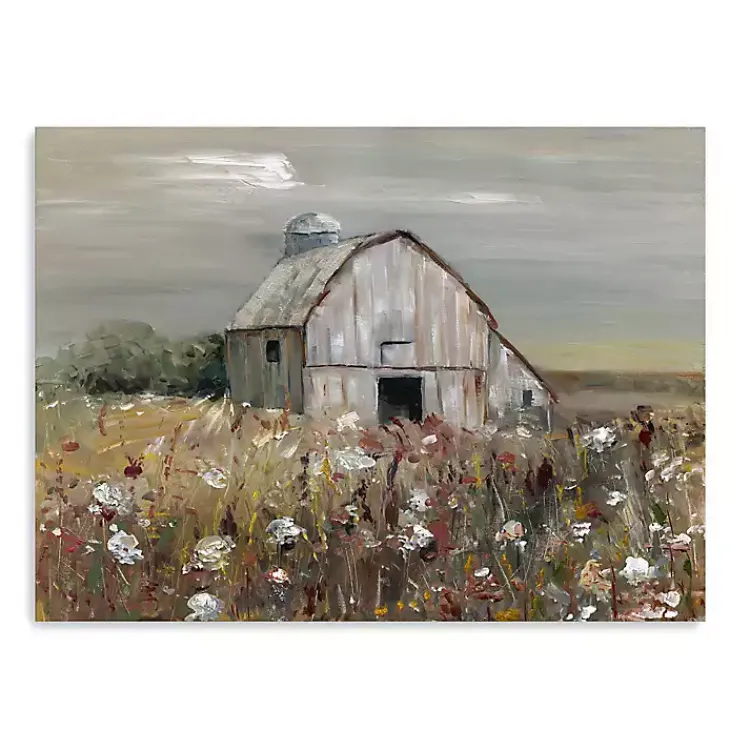 Canvas Art-Kirklands Home Swatland Wildflower Barn Canvas Art Print