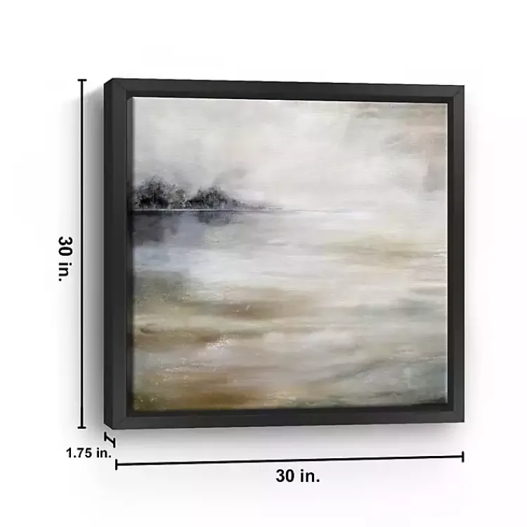 Canvas Art-Kirklands Home Morning Mist at the Lake Framed Canvas Art Print
