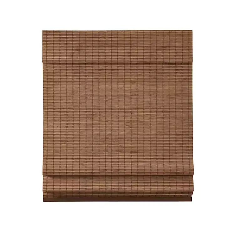 Curtains & Drapes-Kirklands Home Bamboo Light Filtering Roman Shade, 29 in. Brown