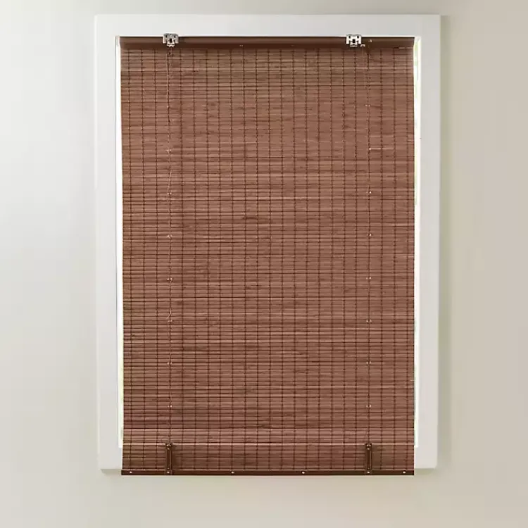 Curtains & Drapes-Kirklands Home Bamboo Light Filtering Roman Shade, 29 in. Brown