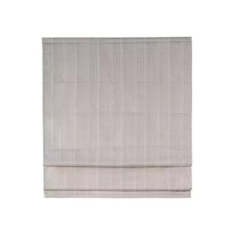 Curtains & Drapes-Kirklands Home Basketweave Cordless Roman Shade, 35 in. Tan