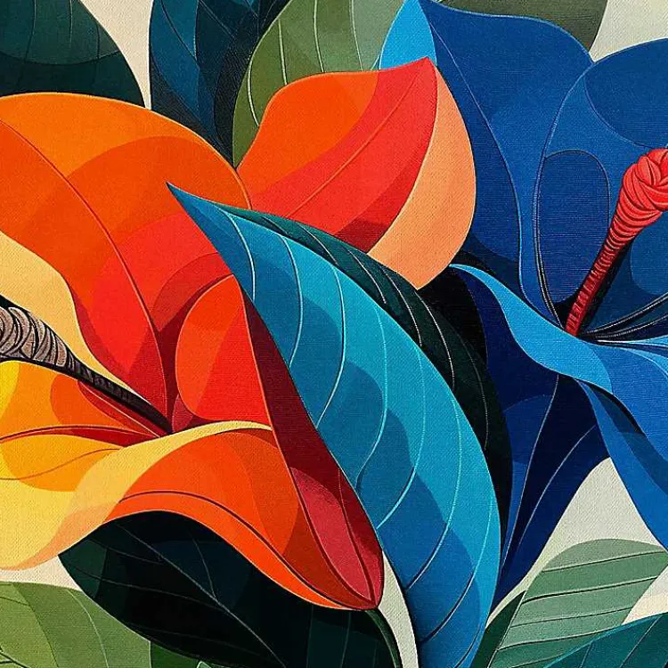 Canvas Art-Kirklands Home Ultra Violet Blooms I Framed Canvas Art Print